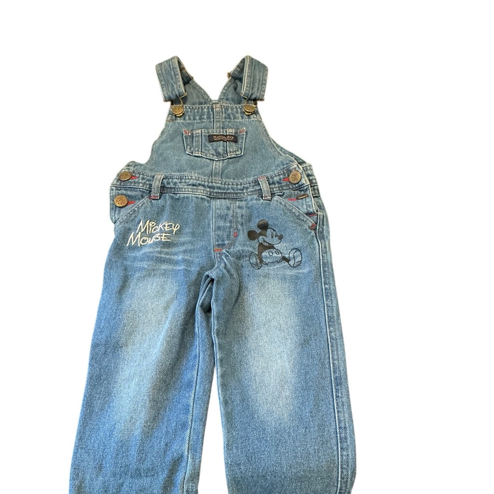 Mickey Mouse Blue Denim Kids Jumpsuit